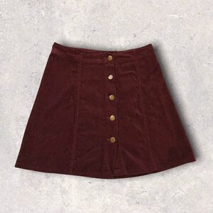 : : Xhilaration 90s Corduroy A Line Mini Skirt : :